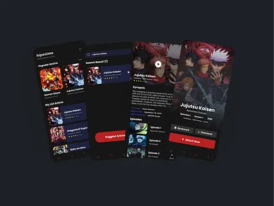 Hipeanime - Streaming Anime Apps animeapps branding design designjam dribbbleindonesia streaming streaminganime streamingapps streamingmovieapps ui uidesign uiux userinterfacedesign uxdesign videoapps