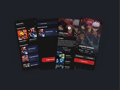 Hipeanime - Streaming Anime Apps animeapps branding design designjam dribbbleindonesia streaming streaminganime streamingapps streamingmovieapps ui uidesign uiux userinterfacedesign uxdesign videoapps