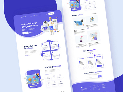 Design Agency Landing Page 3d ilustration design agency landing page landingpage ui ux design uixpark web ui design website design