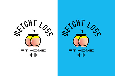 Logo Weight Loss fitness logo marathon peach sport