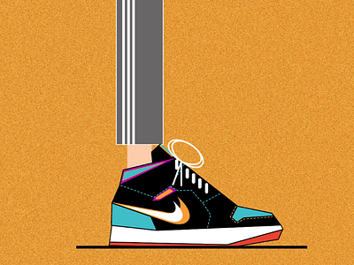 Nike shoes art colors creative design fashion flat flat design nike shoes