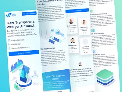 💙💚 Mobile Landingpage for valideffect branding colorful interface isometric mobile mobile design mobile website webdesign website