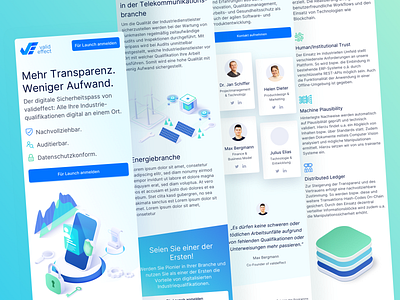 💙💚 Mobile Landingpage for valideffect branding colorful interface isometric mobile mobile design mobile website webdesign website