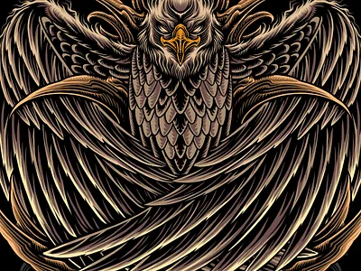 eagle ornament art artwork design drawing graphic graphic art illustration illustrator ornament