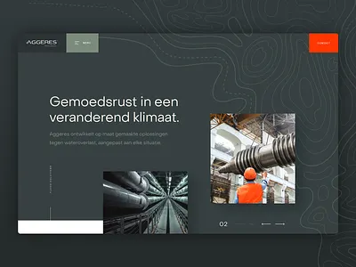 Aggeres Flood Protection defence flood home home page homepage industry landing ui ux web design webdesign