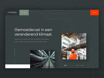 Aggeres Flood Protection defence flood home home page homepage industry landing ui ux web design webdesign