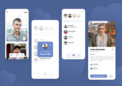 Dating App UI Design apps design interface mobile app mobile ui ui uiux user interface ux