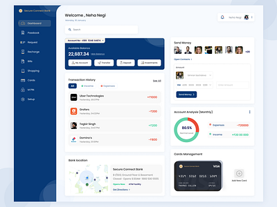 Customer Banking bank services bank website banking banking dashboard banking ui banking website deposit design investment minimal money transfer payment request money send money transaction transfer money ui uidesign ux ux design