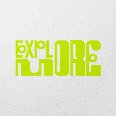 Explore MORE abstract design display experimental explore font graphic design green illustrator lettering lettering design letters logo logotype paper sans serif type typography vector werock