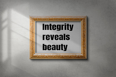 Integrity Reveals Beauty beauty black and white canva design digital art home decoration integrity office decoration printabe quote printable printable art quote art saying typography vector wall art