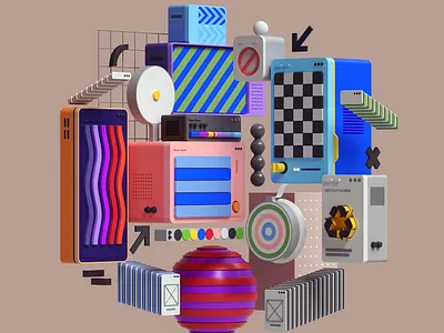 Web Illustrations 3d abstract adobe cinema4d design graphic design illustration inspiration modern octane