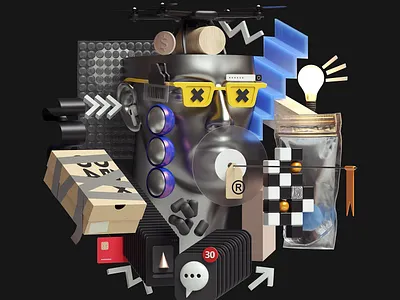 Web Illustrations 3d abstract adobe art cinema4d design graphic design illustration inspiration modern octane