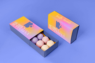 BUBBLY BUTTERFLY | BATH BOMB | LOGO | PACKAGING bath bomb bathing bathing product body skincare branding design branding identity bubbly bubbly butterfly graphicdesign logo logodesign moisturizing organic packaging packaging design relaxing vibrant