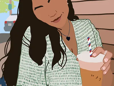IG Profile Pic Commission background color commission illustration instagram linework portrait