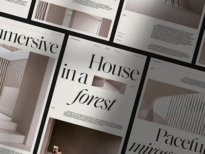 Architecture layout Exploration concept elegant grid layout minimal photos typography ui vintage web design