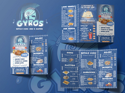 Menu For Gyros Restaurant 2020 trend 2021 2021 design 2021 trend branding clean design error 404 explore find work flyer design illustration logo menu menu desin mohamed pintrest sarfaka typography work