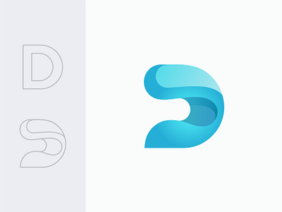 Letter D abstract branding concept creative logo curve gradient illustration letter d letter logo letter mark logo logo design logo presentation modern logo ocean sea water wave