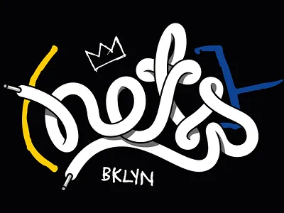 BKLYN Nets adobe calligraphy clean design graphic graphic design handlettering illustration illustrator lettering poster sport type typo typography typography art