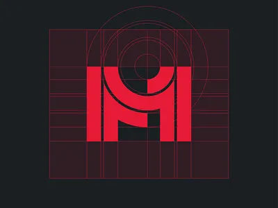 M1 - Logo Grid asymetric bike bike components bike logo branding dynamic ebike emtb goldenratio logo logogrid manufacturer mark minimal mtb sport sports logo sportswear