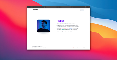 Personel Website Rebuild bigsur branding design development macos minimal personal portfolio portfolio site ui ux web web design