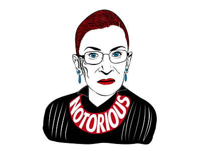 Notorious RBG character illustration notorious rbg ruth bader ginsburg tshirt art vector