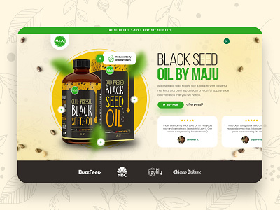 Maju Super Food concept landing page design landingpage ui uidesign uiux ux webdesign website design