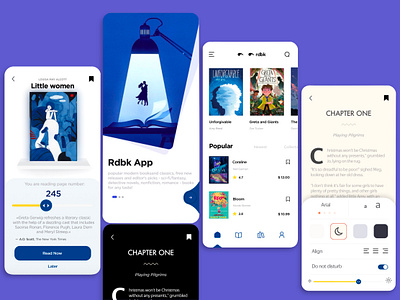 Book Store App - UI/UX app app design application book bookmark books design illustrator library read reading app story text ui ux