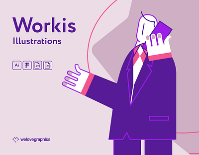 Workis Illustrations business figma illustrations office partner team vector work