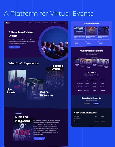 Events Landing Page Design interaction design landing page ui