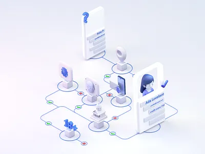 Mati 3D System 3d avatars cellphone connections face fingerprint pin system