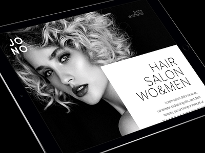 JONO. Branding, Website & Concept branding design hairdresser layout logo template ui webdesign