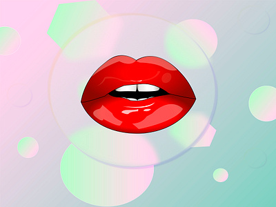 glass morphism style lips illustration brand identity branding design dribbbleweeklywarmup fashion glass morphism icon illustration lips logos style typography