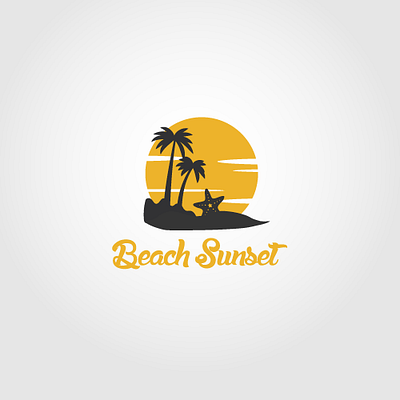 Beach Sunset beach beach sunset branding icon logo sunset