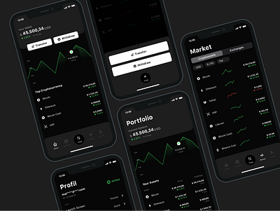 Crypto Wallet App app apple bank banking app bitcoin crypto design fintech ui wallet