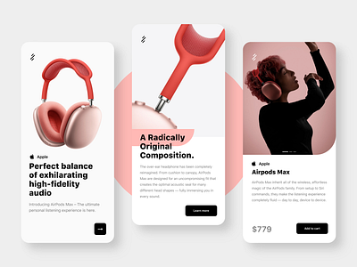 airpods max online store - UI concept airpods apple e commerce app e commerce design e shop earpods ecommerce ecommerce app ecommerce design minimal online shop online shopping online store product design store app ui ui design