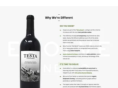 Evolve Wine Concept branding concept design shopify ui ux web web design website website design