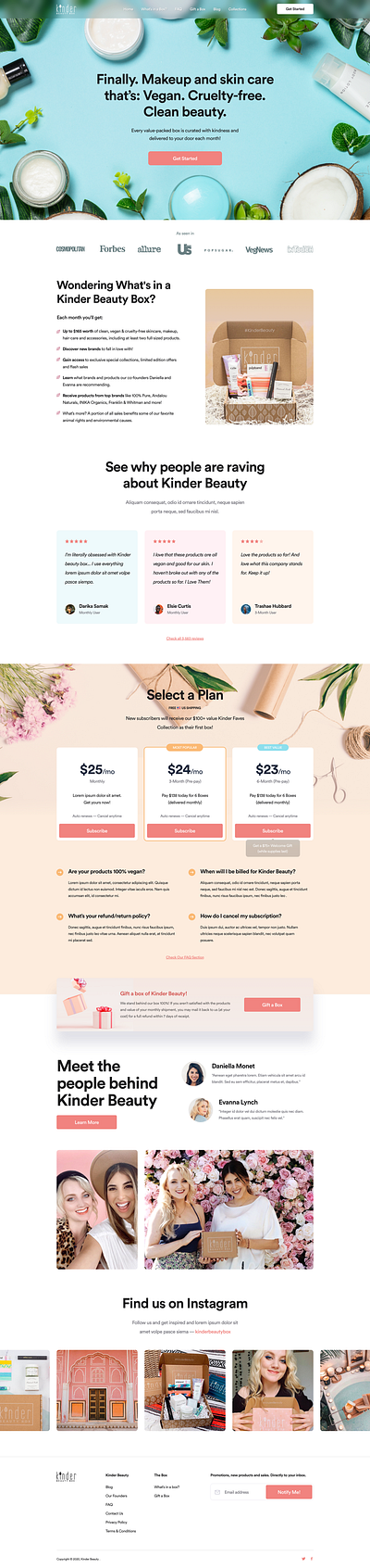 Kinder Beauty Concept concept design shopify shopify store ui ux web web design website website design