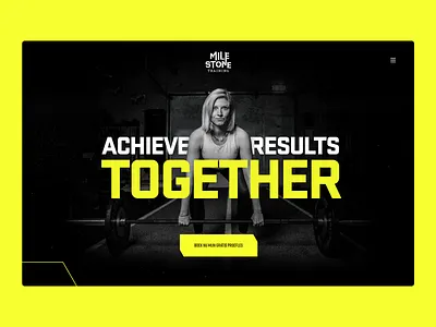 Milestone Homepage cross training fitness gym homepage landing trainer training web design website