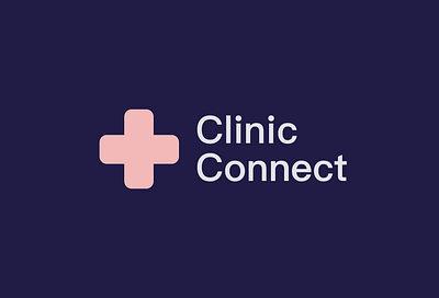 Clinic Connect Logo blue bluepink clean cleanlogo clinic clinic connect clinic logo connect flatdesign hackathon hackthenorth logodesign pink