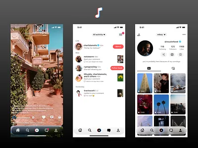 TikTok Redesign app app design apple design ios sketch social media tab tabbar tiktok ui uiux ux