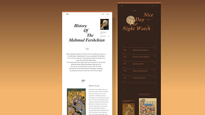 History Of Miniature Painting | Website app app design application art artist biography history home page illustrator miniature minimal minimalist paint painting persian ui ux ux design web website