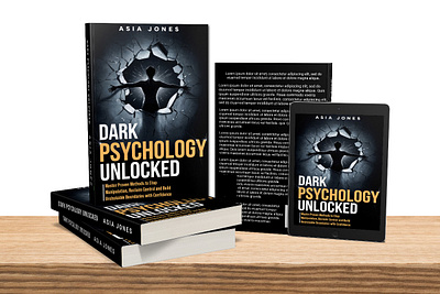 Dark Psychology Unlocked Book Cover Design 3d bookcover ebookcover graphic design logo paperback