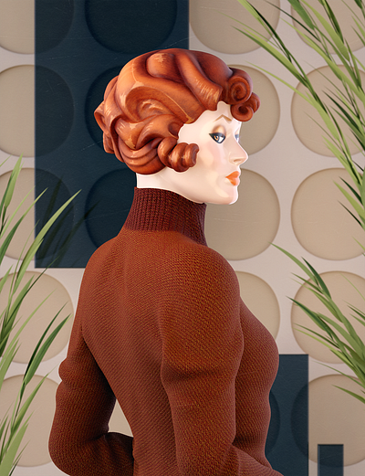AccidentlyJoan™ 3d 3d art barbie blender doll leyendecker mattel render substancepainter surreal zbrush