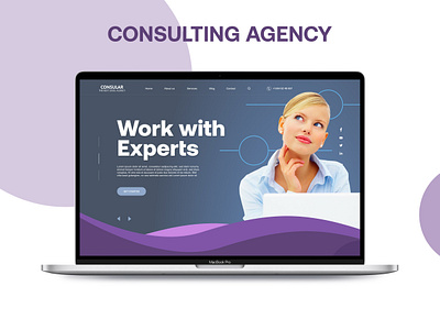 Consulting Landing Page animation branding design illustration landing landingpage ui ux web website