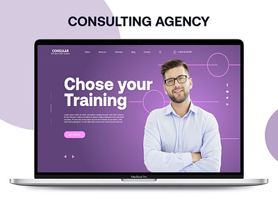 Consulting Landing page 2 animation branding design illustration landing landingpage ui ux web website