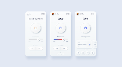 Light Theme Skeuomorphic UI skeuomorph ui ux