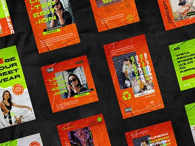(15% off) Fashion - Instagram Template advertising branding design discount free girl hypebeast instagram instagram stories layout social media streetwear template