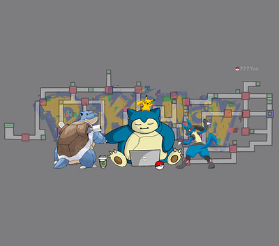 Pokemon_banner art design game gaming logo pikachu pokeball pokemon youtube