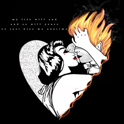 Burninglove art burn design human love lovers