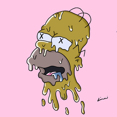 Meltinghomer art design homer homer simpson human simpsons